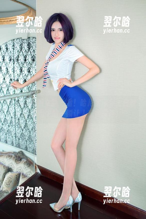 TuiGirl推女郎 - 看！哈尼宝宝穿上白丝，美图中的一瞬让人想戳屏幕！